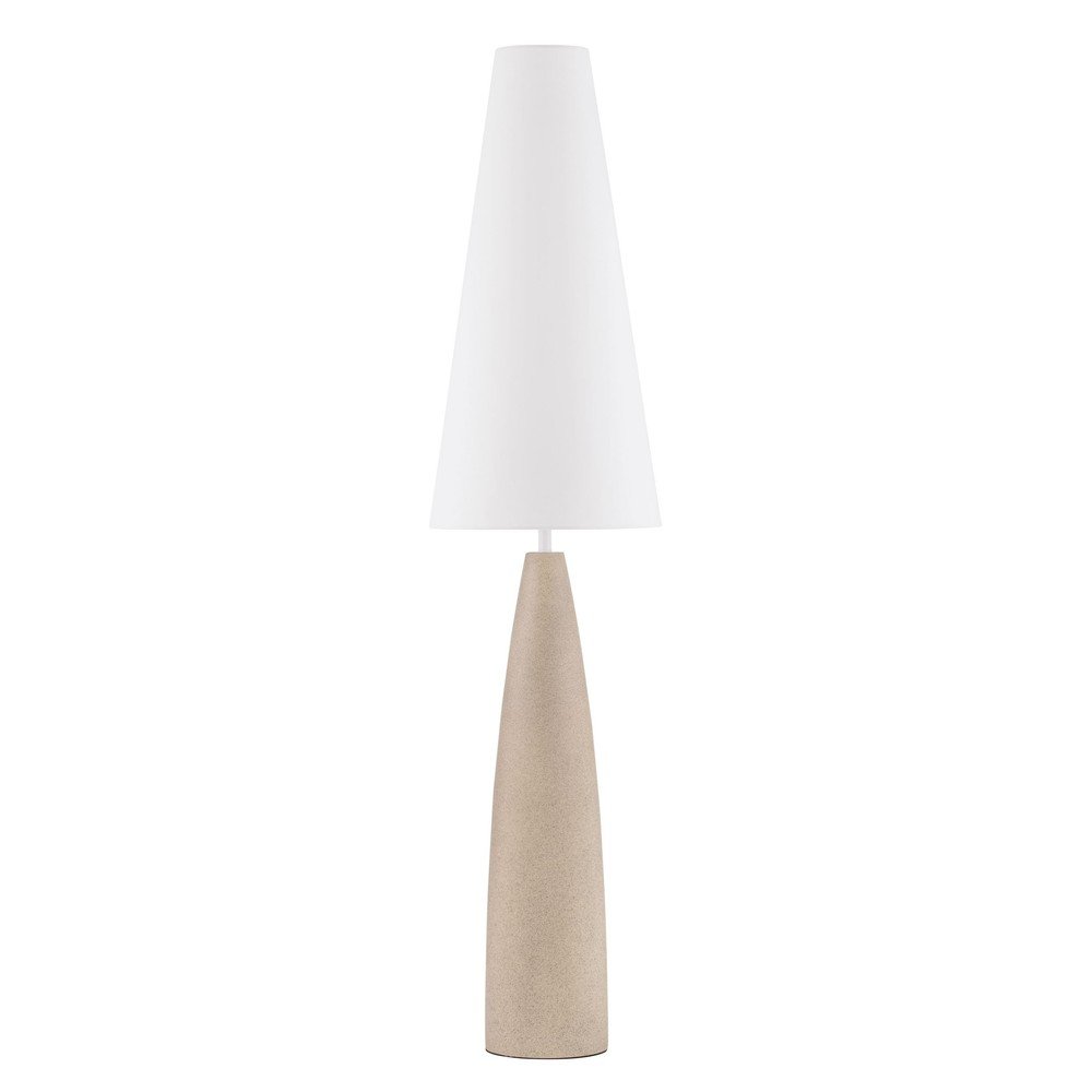 Bela/kremno bela stoječa svetilka (višina 130 cm) Mizu
