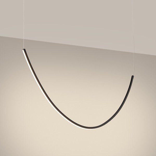 Črna aluminijasta LED viseča svetilka ALVAR – Thoro-image-1