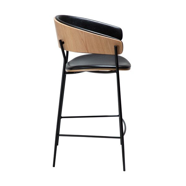 Črn barski stol (višina sedeža 63,5 cm) Crib – DAN-FORM Denmark-image-2