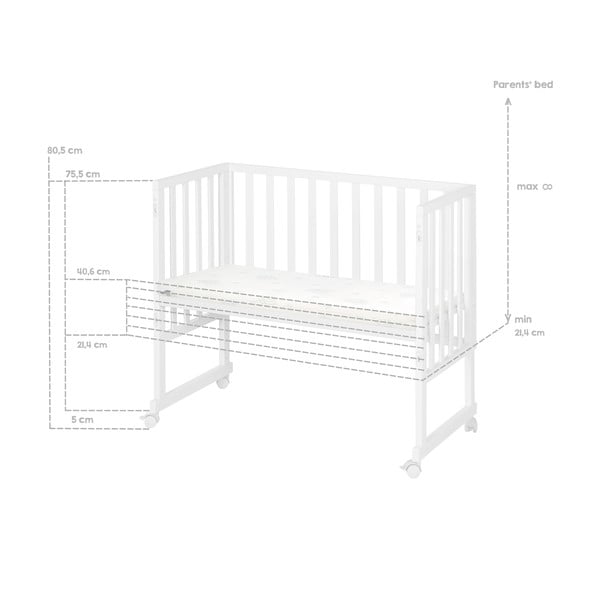 Bela otroška posteljica 90x45 cm – Roba-image-4