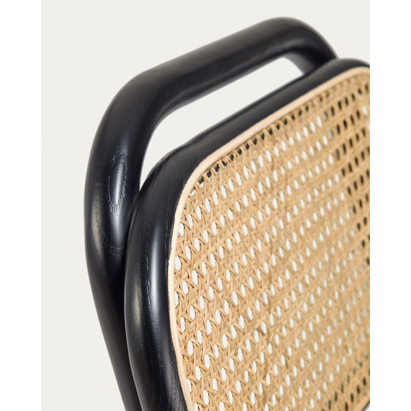 Črn barski stol iz masivnega bresta (višina sedeža 65 cm) Doriane – Kave Home-image-4