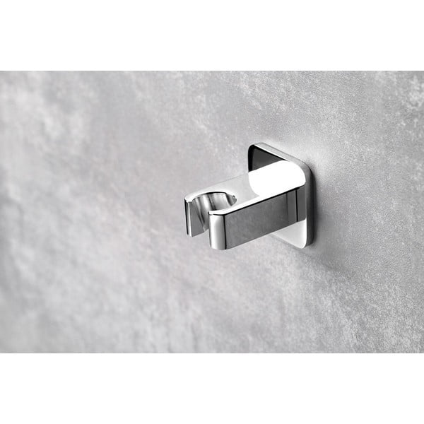 Medeninasto držalo za glavo za prhanje v sijajno srebrni barvi Jumper – Sapho-image-2