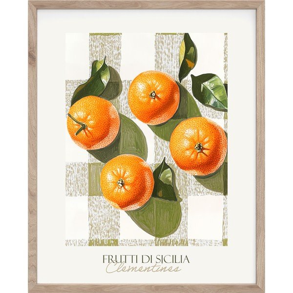 Tiskana slika z okvirjem 40x50 cm Mandarines  – Styler