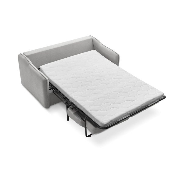 Svetlo siva sedežna garnitura za spanje/raztegljiva 178 cm Lenny – Bobochic Paris-image-4