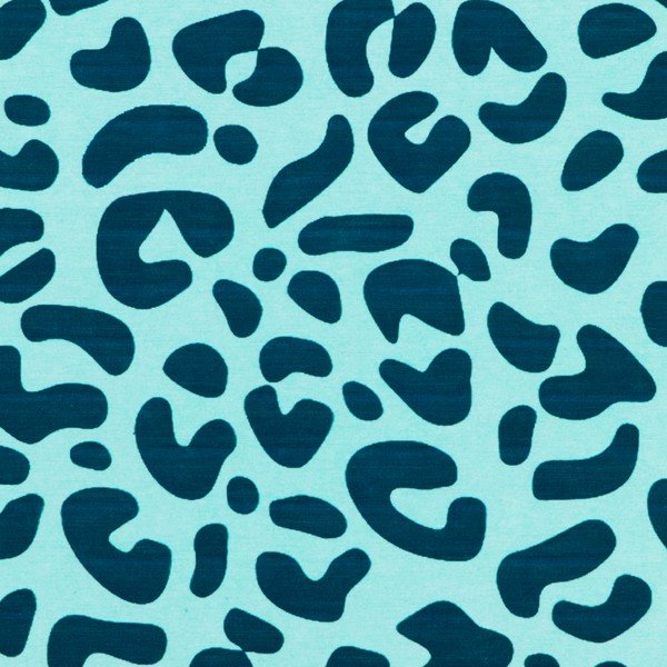 Svetlo modra kopalniška podloga 39x60 cm Leopard - Artsy Doormats-image-3