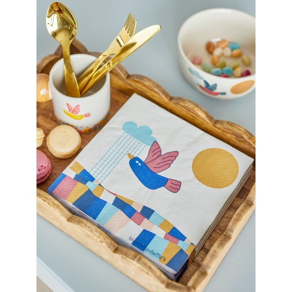 Papirnati prtički v kompletu 20 ks 33x33 cm Colorine – Bloomingville Mini-image-3