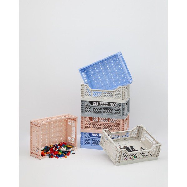 Komplet 2 sivih škatel za shranjevanje Little Nice Things Caja-image-1