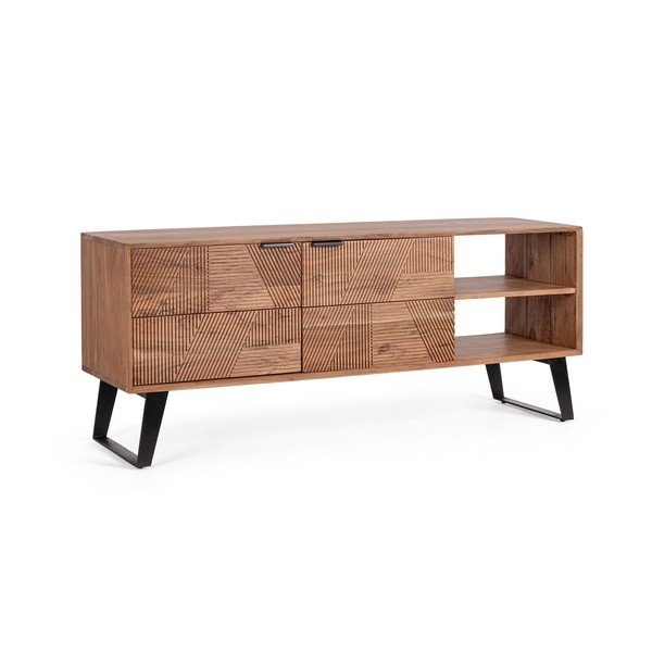 TV omarica iz masivne akacije v naravni barvi 145x60x40 cm Isar – Bizzotto-image-1