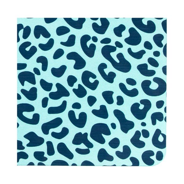 Svetlo modra kopalniška podloga 39x60 cm Leopard - Artsy Doormats-image-2
