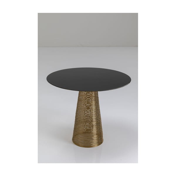 Črna kovinska stranska mizica Kare Design Charme, ⌀ 50 cm