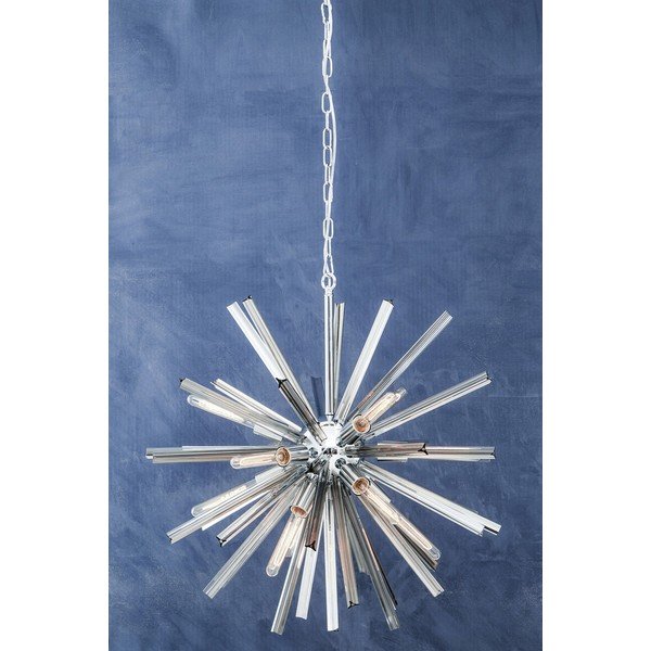 Kovinska viseča svetilka s steklenim senčilom ø 75 cm Karlo – Premier Housewares-image-4