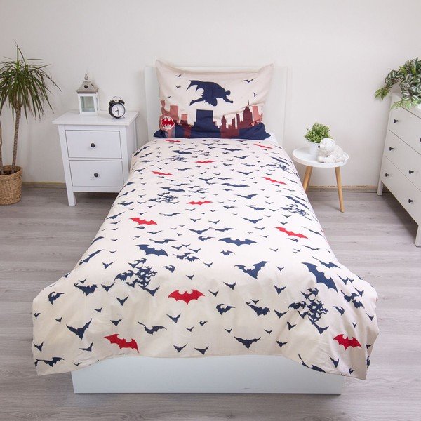 Enojna bombažna otroška posteljnina 140x200 cm Batman "Gotham's Knight" – Jerry Fabrics-image-2