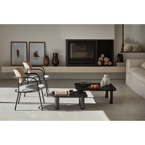 Komplet 2 črnih stranskih mizic Teulat Nest-image-3