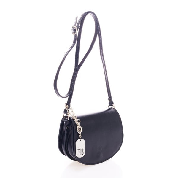 Črna torbica iz pravega usnja Federica Bassi Bubo-image-2