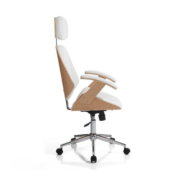 Bel pisarniški stol iz umetnega usnja Visby – Tomasucci-image-3