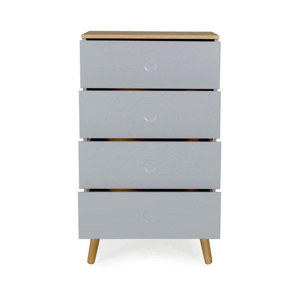 Siva komoda s hrastovimi nogami Tenzo Dot, širina 55 cm-image-2