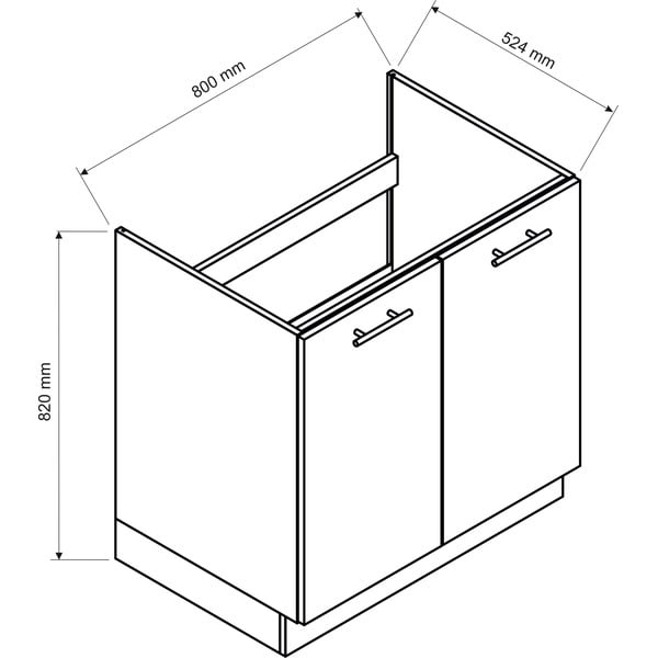 Kotna kuhinja s kuhinjskim pultom (brez montaže) 210–270 cm Amity – STOLKAR-image-2
