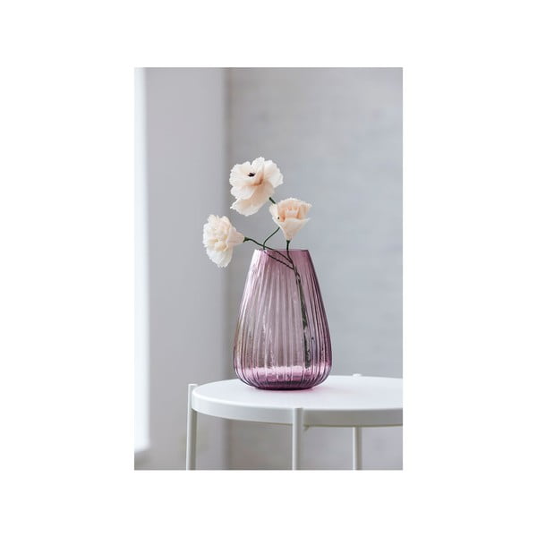 Roza steklena vaza Bitz Kusintha, višina 22 cm-image-3