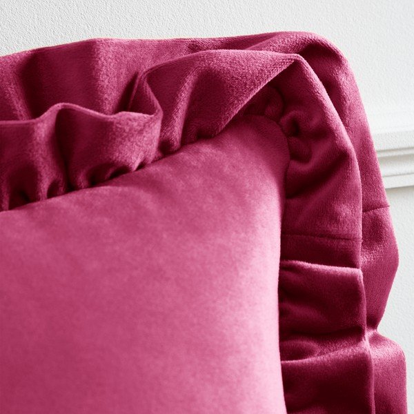 Žametna okrasna blazina 43x43 cm Velvet Double Frill – Catherine Lansfield-image-1