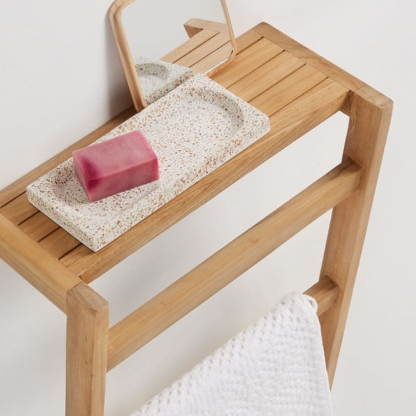 Stensko stojalo za brisače iz tikovega lesa Kave Home Sunday-image-1