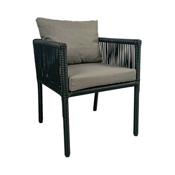 Siva vrtna jedilna garnitura iz umetnega ratana za 6 oseb Vera 2 – Floriane Garden-image-3