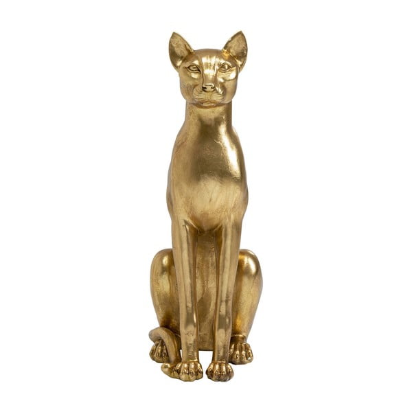 Dekorativni kipec mačke v zlati barvi Kare Design, višina 74 cm