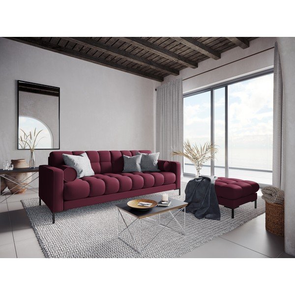 Bordo rdeča sedežna garnitura 217 cm Bali – Cosmopolitan Design-image-1