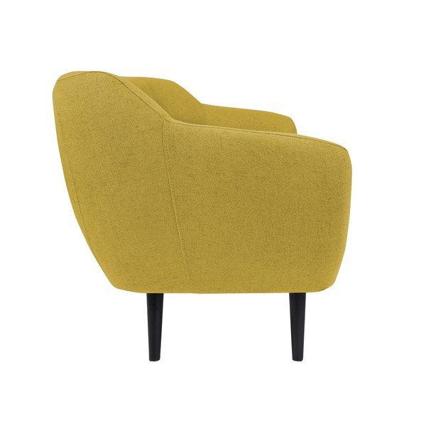 Rumena dvosedežna zofa z rjavimi nogami Mazzini Sofas Piemont-image-2