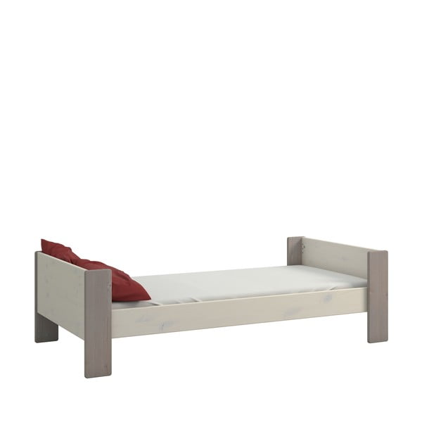 Belo-siva borova postelja 90x200 cm Steens for Kids - Tvilum
