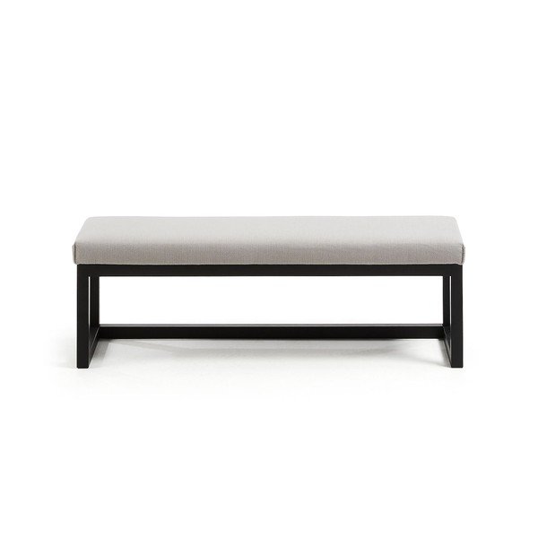 Črna/sivo-bež klop Loya – Kave Home