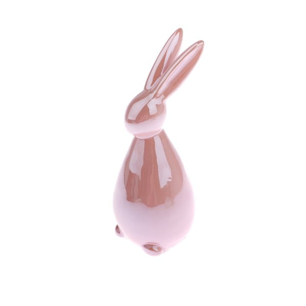 Roza keramični okrasek v obliki zajca Dakls Easter Deco Hare