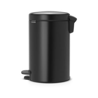 Mat črn jeklen koš za smeti s pedalom 12 l NewIcon – Brabantia