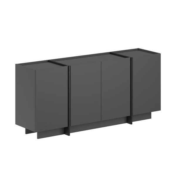 Antracitno siva komoda z luknjo za kable 180x80x45 cm Dorma – Kalune Design