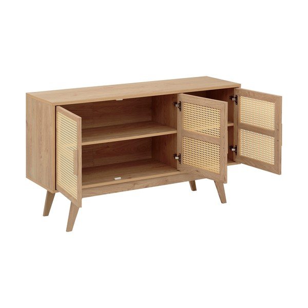 Nizka komoda v hrastovem dekorju 128x75 cm Bridget – Støraa-image-3