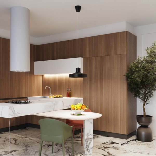 Črna viseča svetilka ø 35 cm Vito – Sollux-image-1