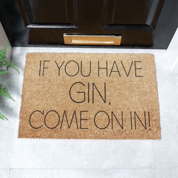 Predpražnik iz kokosovih vlaken 40x60 cm If You Have Gin – Artsy Doormats-image-2