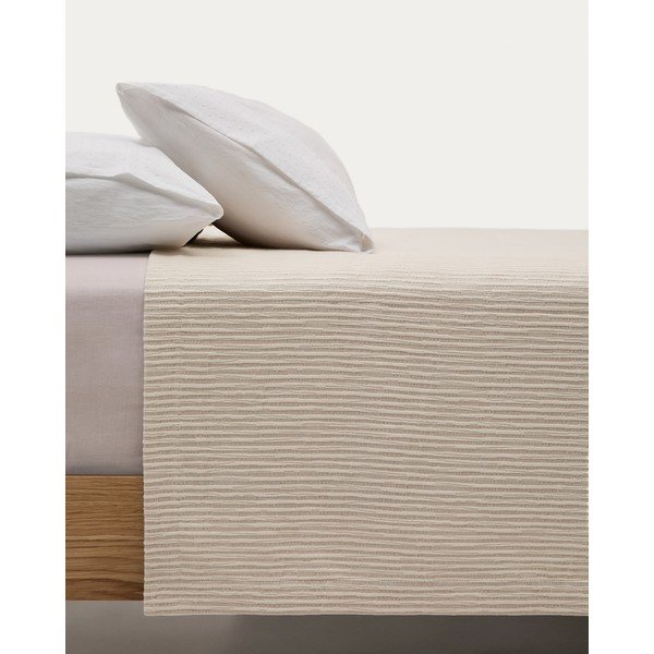 Bež prešito pregrinjalo iz žakarja 240x260 cm Vindi – Kave Home
