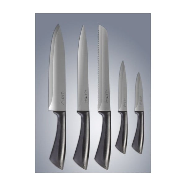 Rdeče stojalo s petimi noži Vialli Design-image-4