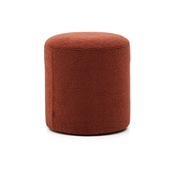 Tabure iz tkanine bouclé v barvi terakote Kaeli – Kave Home