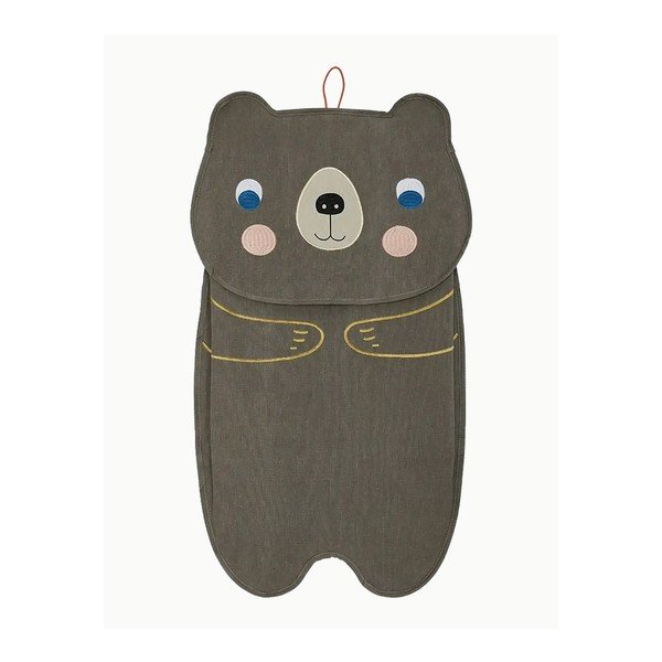 Rjav tekstilni viseči organizator Darling Bear – OYOY Mini