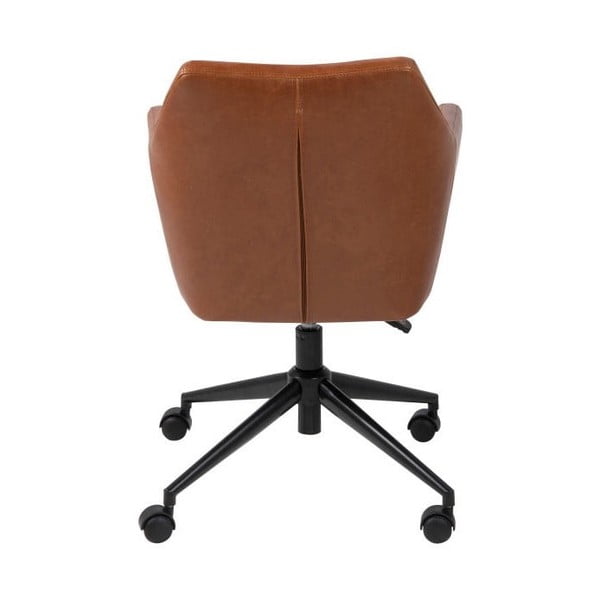 Rjav pisarniški stol iz umetnega usnja na koleščkih Actona Nora-image-2