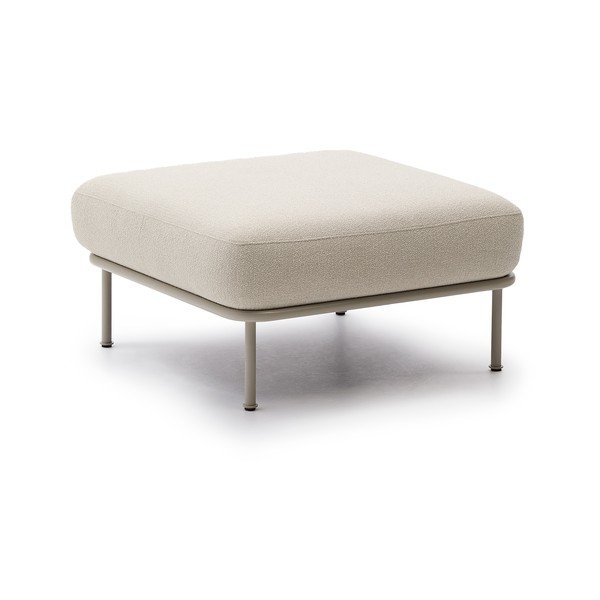 Bež tabure iz tkanine bouclé Aurum – Kave Home-image-2