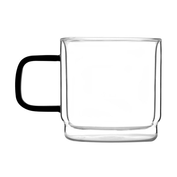 Set 2 skodelic z dvojno steno Vialli Design Carbon, 320 ml-image-2