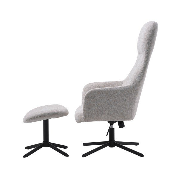 Svetlo siv vrtljiv fotelj za sprostitev Manning – Unique Furniture-image-4