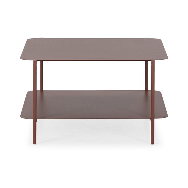 Kovinska klubska mizica v barvi terakote 70x73 cm Beatrix – MOME-image-4