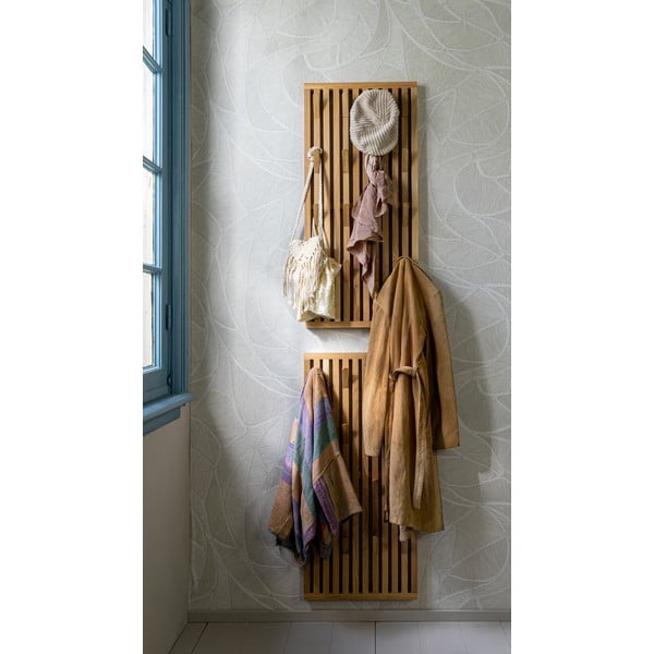 Garderobni panel iz masivnega hrasta v naravni barvi 46x100x8 cm Parco – Spinder Design-image-3