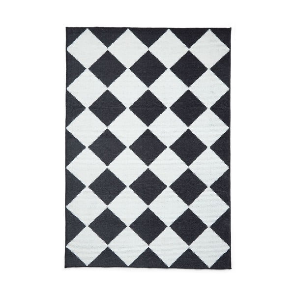 Črno-bela pralna preproga 200x290 cm Lyna Charcoal&White – Think Rugs