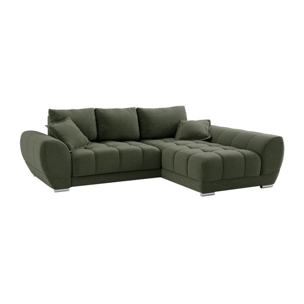 Windsor & Co Sofas Raztegljiv kavč Cloudlet v limetno zeleni barvi, desni kot