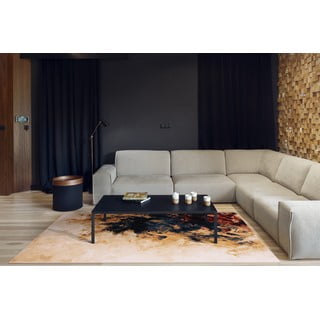 Volnena preproga 133x180 cm Burst dark beige – Agnella