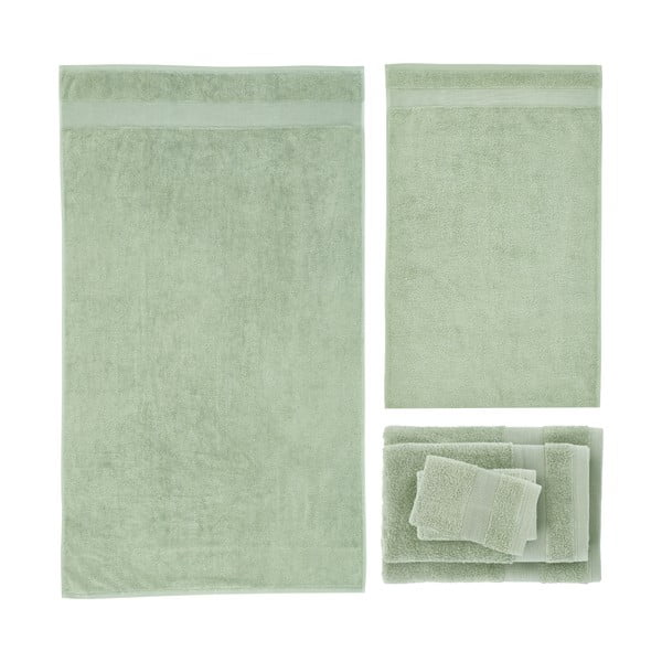 Zeleni frotirni bombažni komplet brisač 6 ks Anti-Bacterial – Catherine Lansfield-image-2